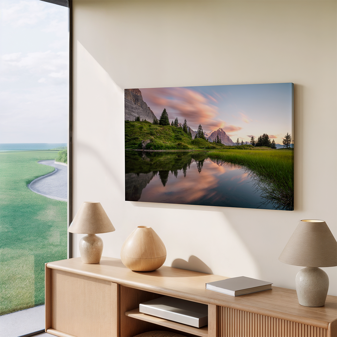 Alpine Lake and Eiger Long Exposure | Original Print