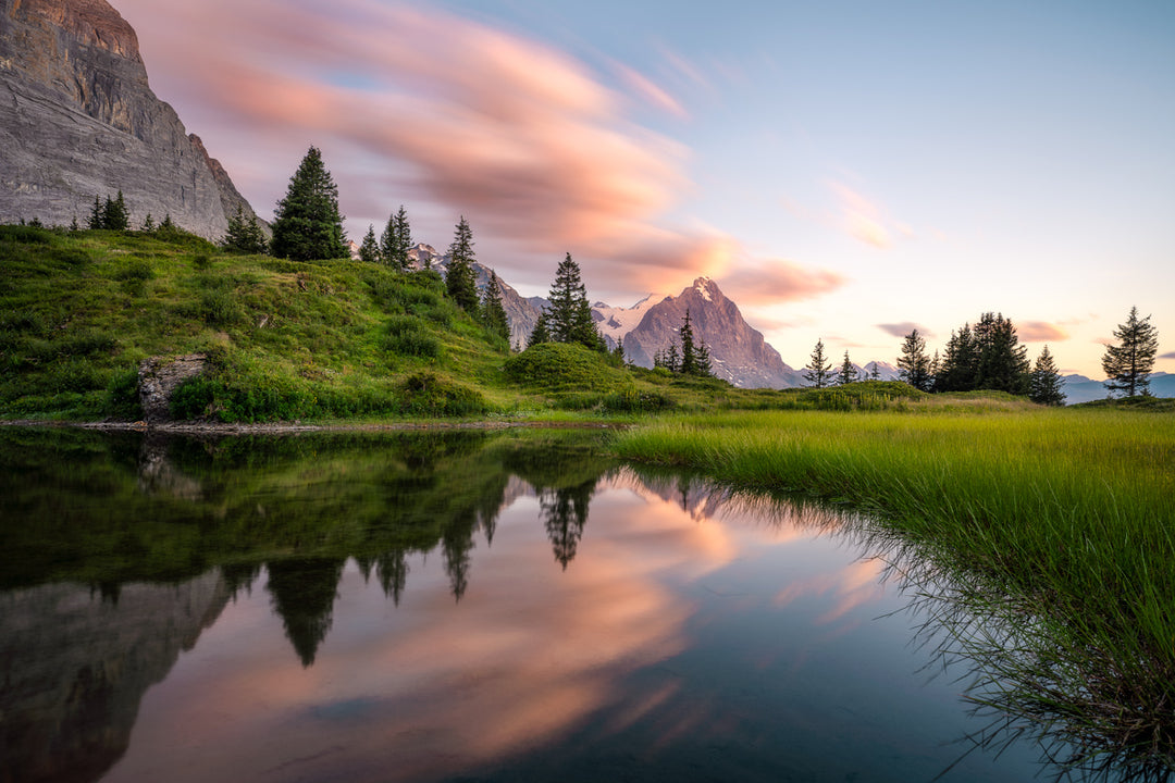 Alpine Lake and Eiger Long Exposure | Original Print