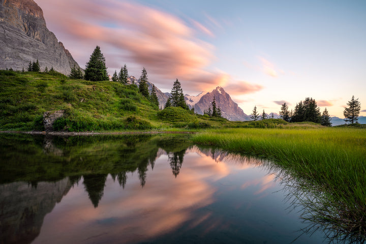 Alpine Lake and Eiger Long Exposure | Original Print