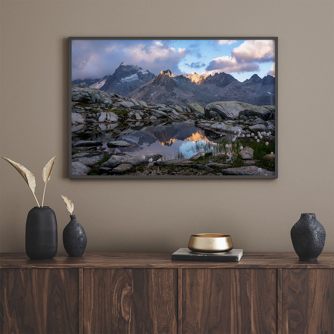 Small Alpine Lake In Grimsel Area | Original Print