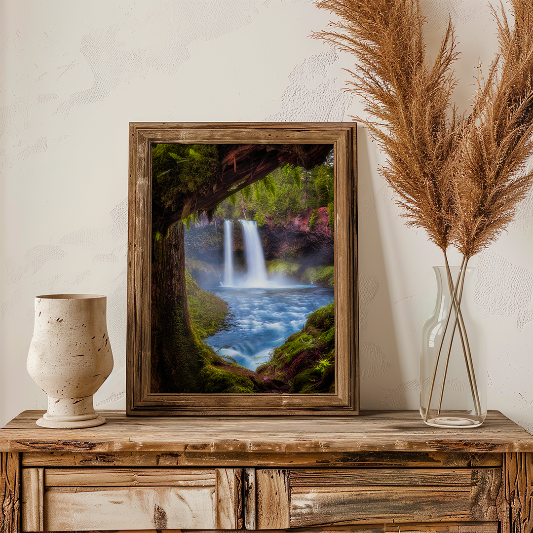 Koosah Falls Wasserfall, Oregon | Original Print