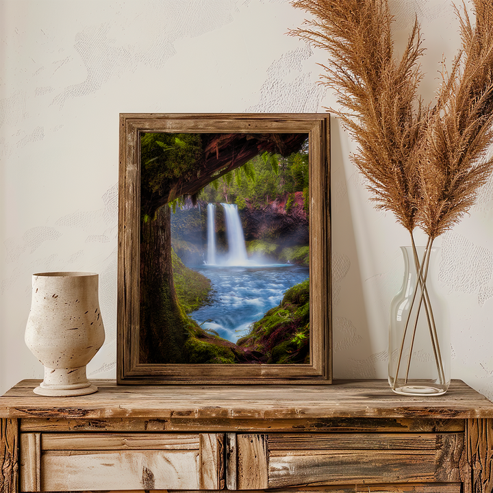 Koosah Falls Wasserfall, Oregon | Original Print