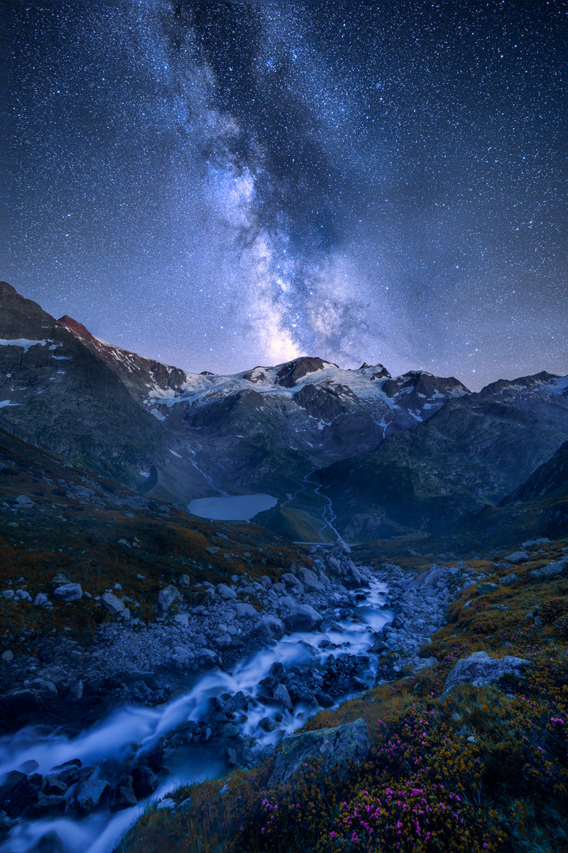 Milchstrasse am Sustenpass und Bach | Original Print