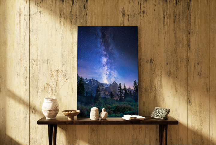 Milky Way, Forest And Eiger Mountain | Original Print