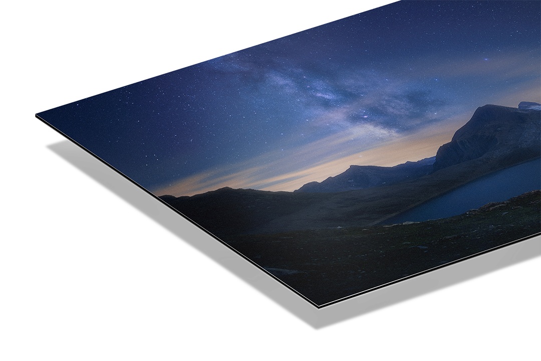 One Person Holding Lantern At Milky Way | Original Print