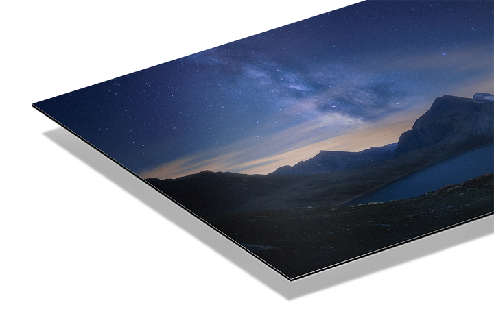 One Person Holding Lantern At Milky Way | Original Print