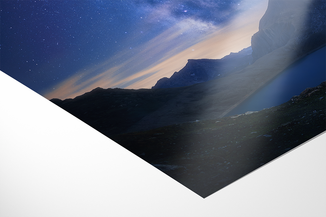 One Person Holding Lantern At Milky Way | Original Print