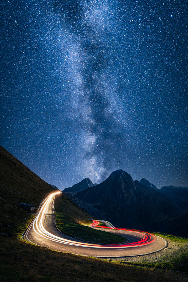 Milchstrasse über der Nufenenpass-Strasse | Original Print