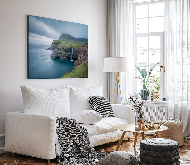 Mulafossur Waterfall On Faroe Islands | Original Print