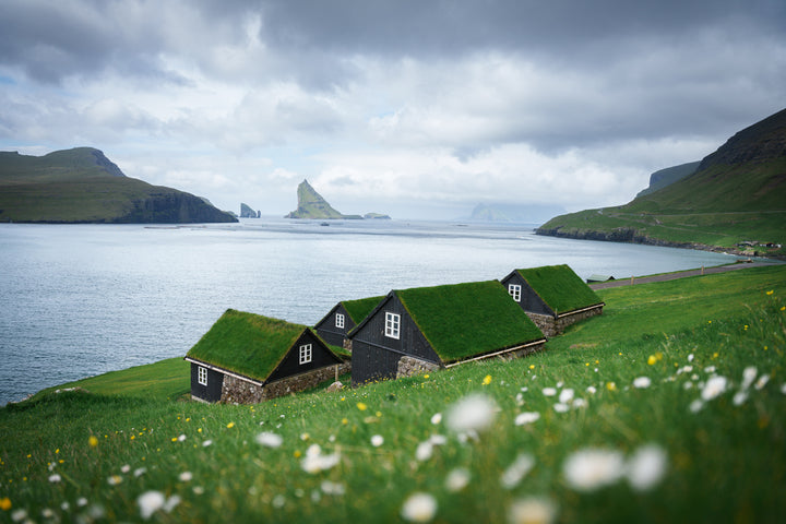 Huts At The Coast Of Faroe Islands | Original Print