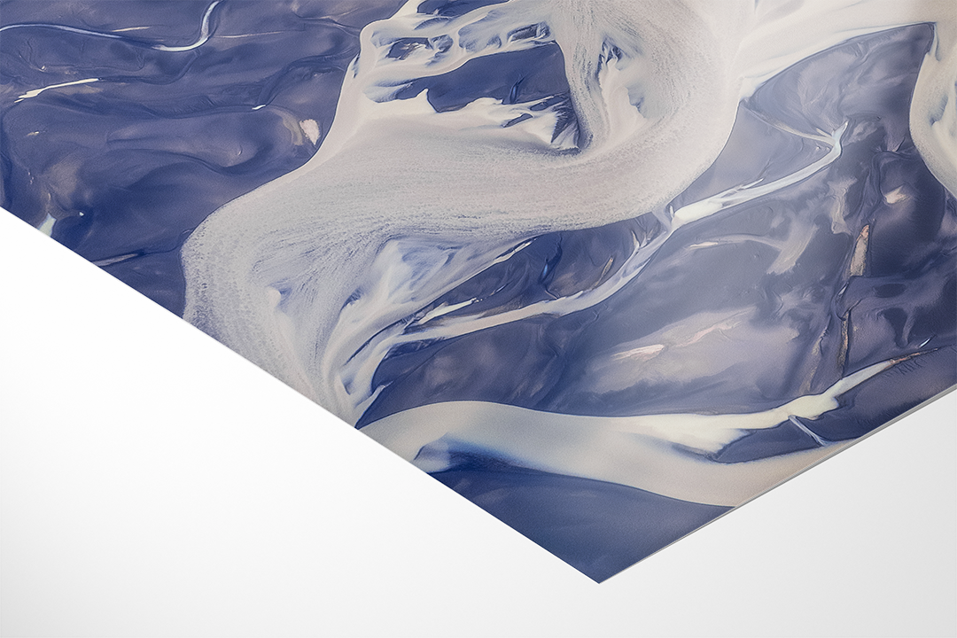 Glacial River Patterns From Above | Original Print