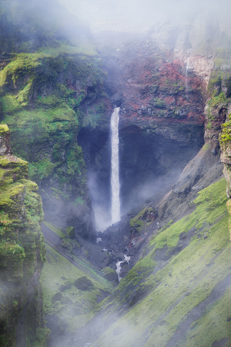 Mulagljufur Canyon und Wasserfall, Island | Original Print