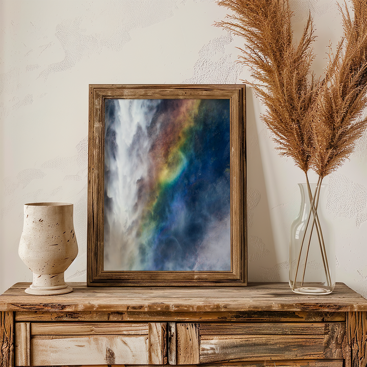 Mulagljufur Wasserfall Farbenfrohe Nahaufnahme 2, Island | Original Print