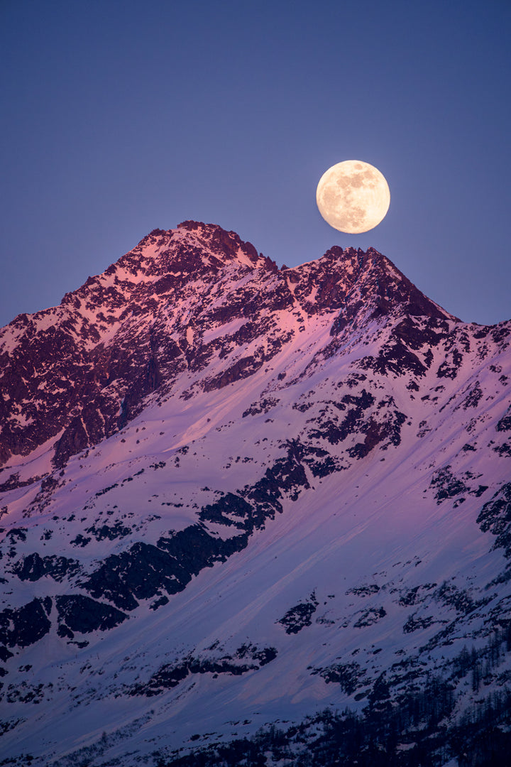 Full Moon Rising Over Mährenhorn | Original Print