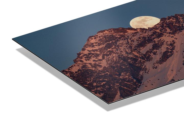 Full Moon Over Mährenhorn Golden Hour | Original Print