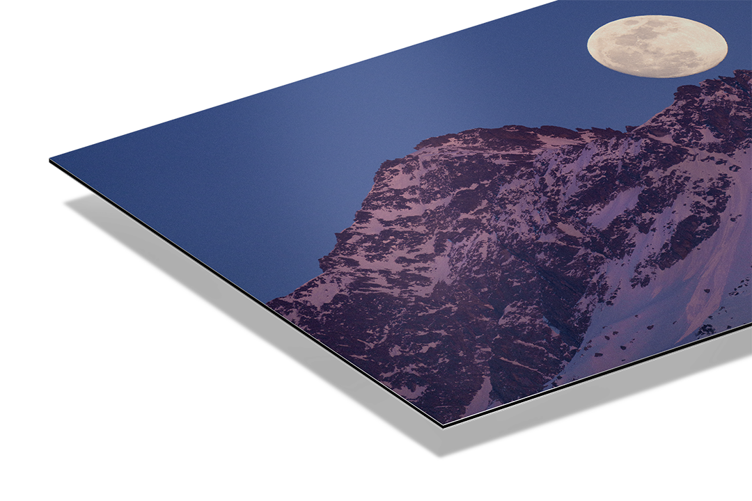 Full Moon Over Mährenhorn in Winter | Original Print