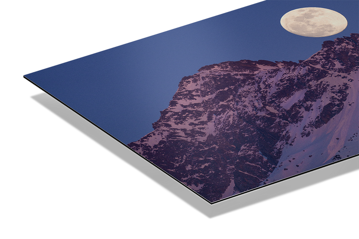 Full Moon Over Mährenhorn in Winter | Original Print