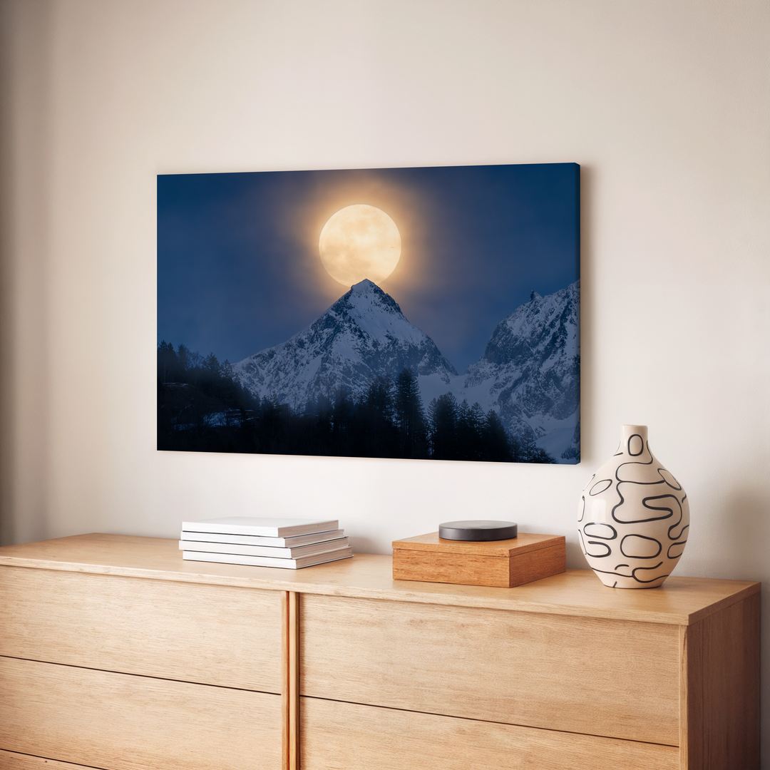 The February Full Moon Over Grassen 2 | Original Print