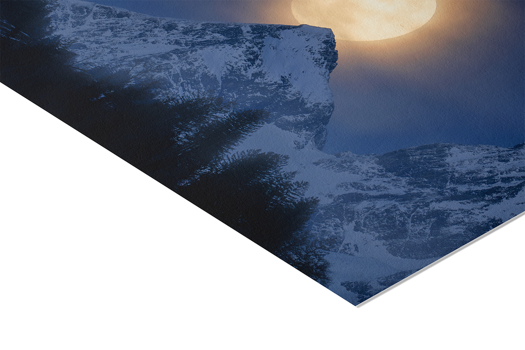 Der Vollmond im Februar steigt auf | Original Print