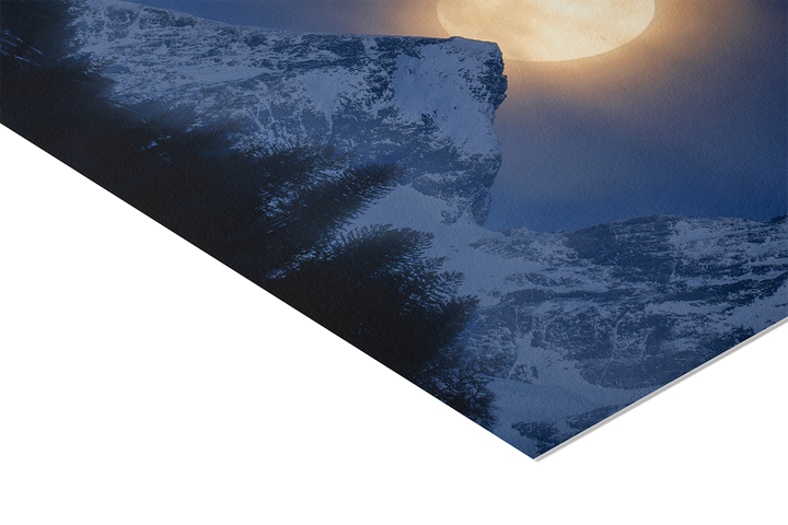 Der Vollmond im Februar steigt auf | Original Print
