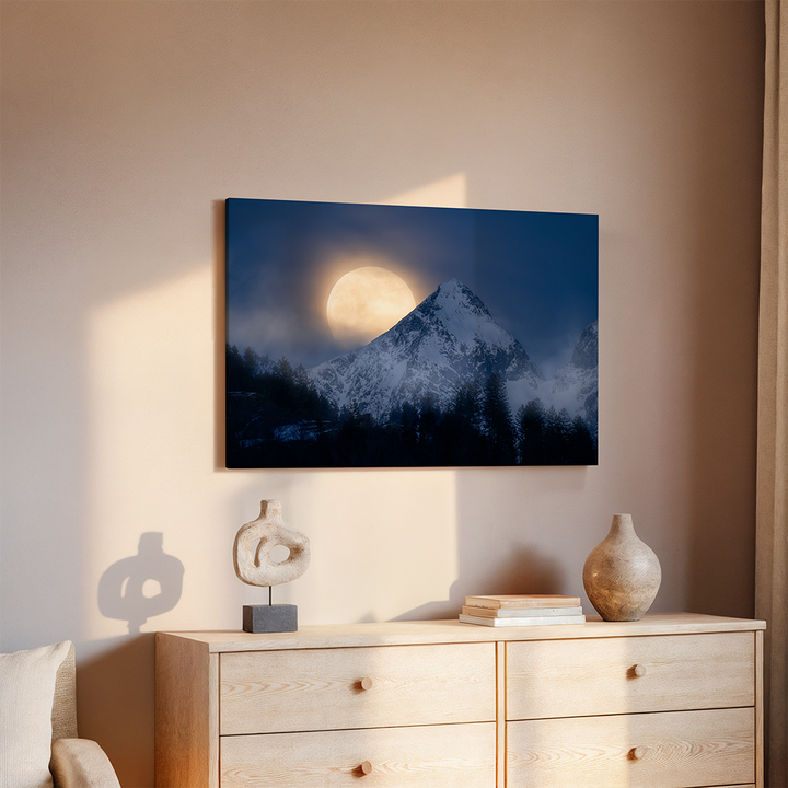 The February Full Moon Over Grassen 1 | Original Print