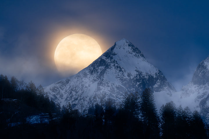 The February Full Moon Over Grassen 1 | Original Print