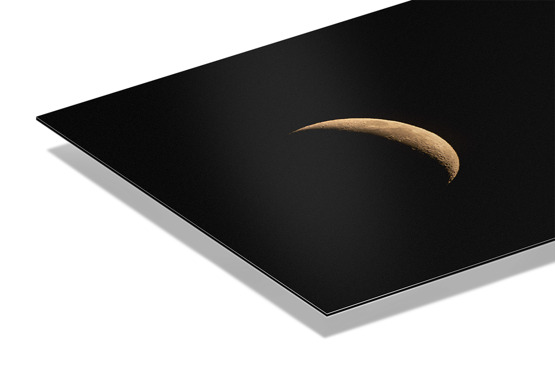 Crescent Moon On Dark Sky | Original Print