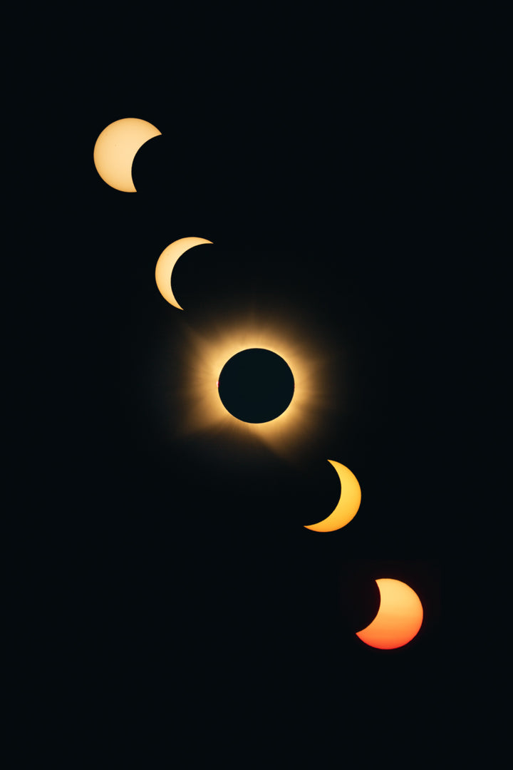 Solar Eclipse Phases, August 12, 2026 (Diagonal Alignment) | Original Print