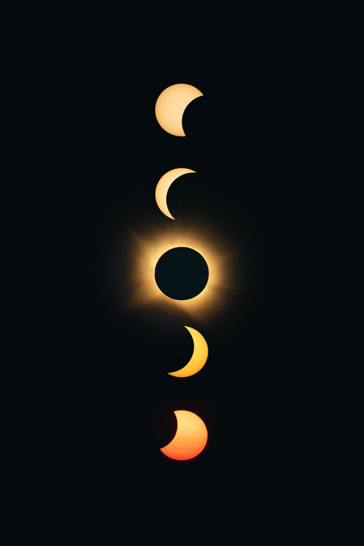 Sonnenfinsternis-Phasen, 12. August 2026 (Vertikale Anordnung) | Original Print
