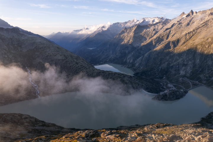Grimselsee And Valley From Grimselpass | Original Print