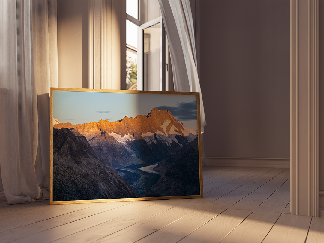Lauteraarhorn And Glacier | Original Print