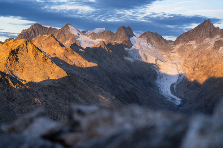Oberaar Mountain Range And Glacier | Original Print