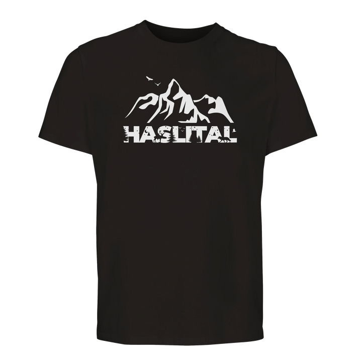 HASLITAL WELLHORN organic unisex T-shirt in Deep Black