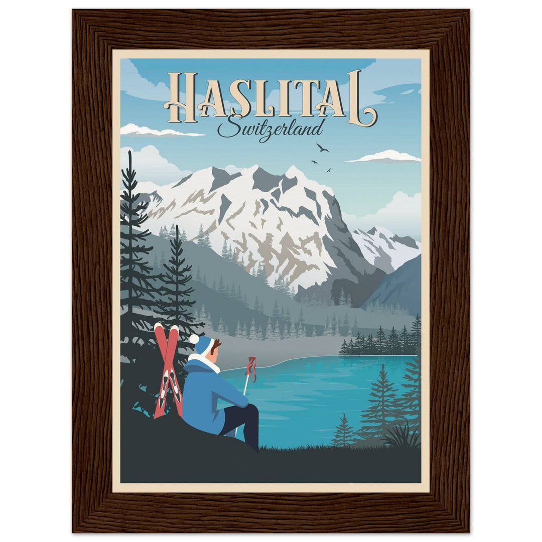 MASQUERADE VT | Vintage travel poster - Museum-Quality Wooden Framed Poster