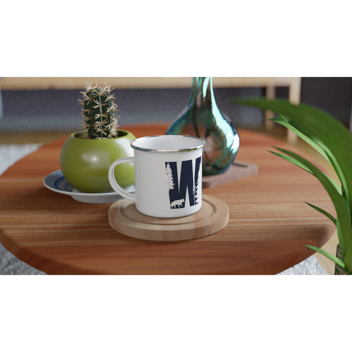 WILD | Weißer 350ml Emaille-Becher