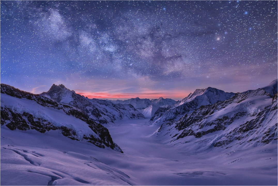 Main image Milky Way Over Aletsch Glacier | Original Print