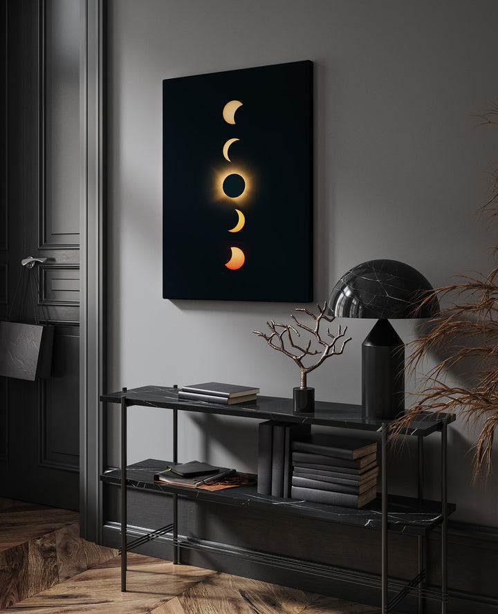 Sonnenfinsternis-Phasen, 12. August 2026 (Vertikale Anordnung) | Original Print