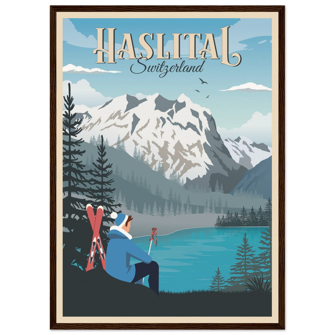 MASQUERADE VT | Vintage travel poster - Museum-Quality Wooden Framed Poster