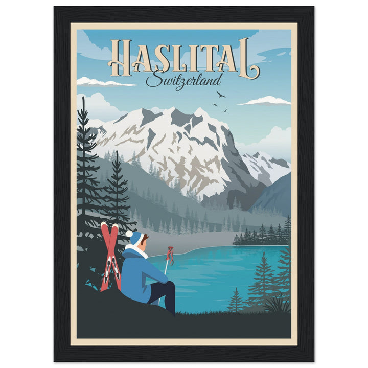 MASQUERADE VT | Vintage travel poster - Museum-Quality Wooden Framed Poster