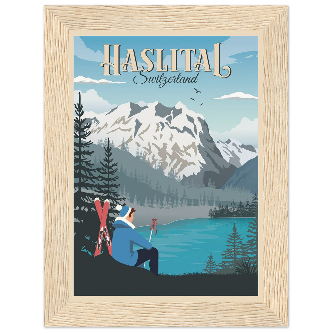 MASQUERADE VT | Vintage travel poster - Museum-Quality Wooden Framed Poster