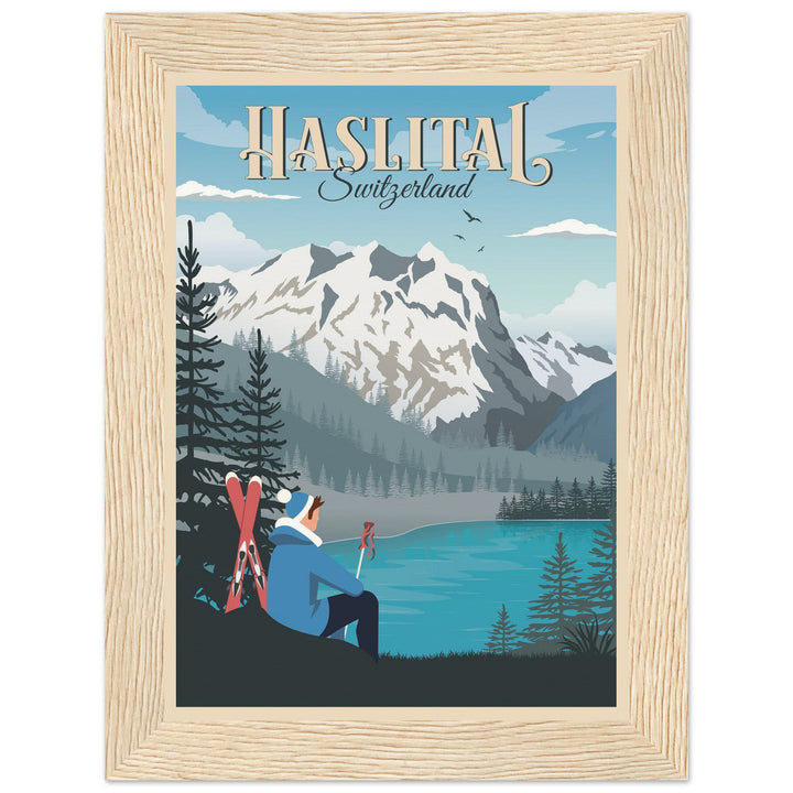 MASQUERADE VT | Vintage travel poster - Museum-Quality Wooden Framed Poster
