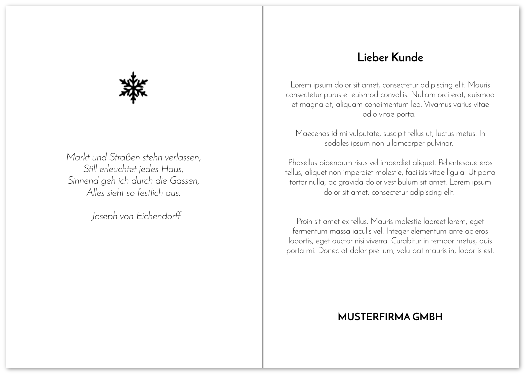 Snow Field | Personalized Christmas Card (10-Pack)