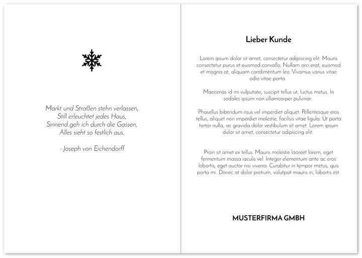 Snow Field | Personalized Christmas Card (10-Pack)