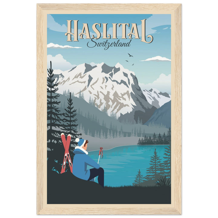 MASQUERADE VT | Vintage travel poster - Museum-Quality Wooden Framed Poster