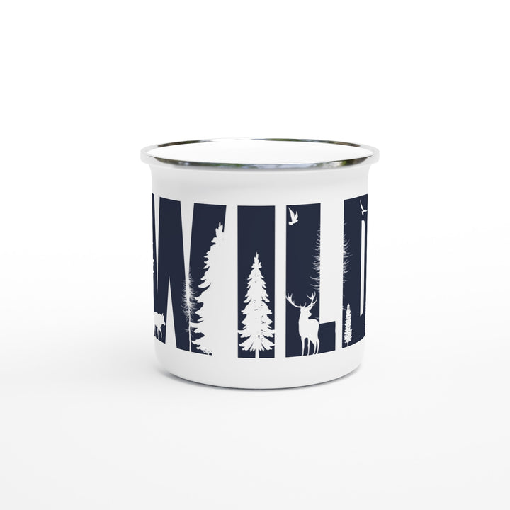 WILD | Weißer 350ml Emaille-Becher
