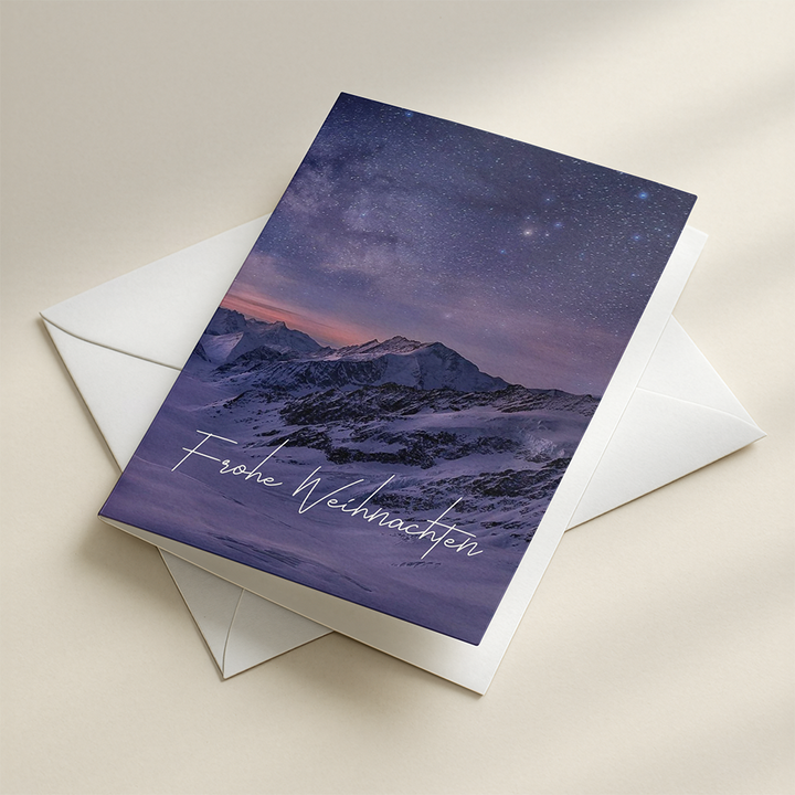 Aletsch Glacier DE | Personalized Christmas Card (10-Pack)
