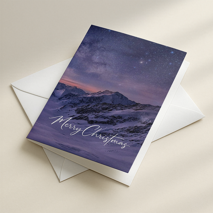 Aletsch Glacier EN | Personalized Christmas Card (10-Pack)