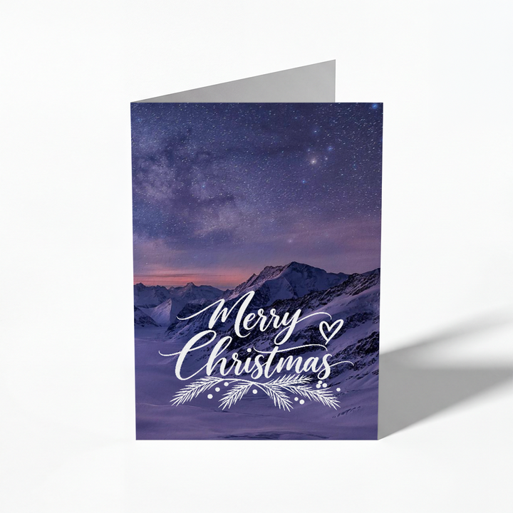 Aletsch Glacier – blank Christmas folding card, pack of 10