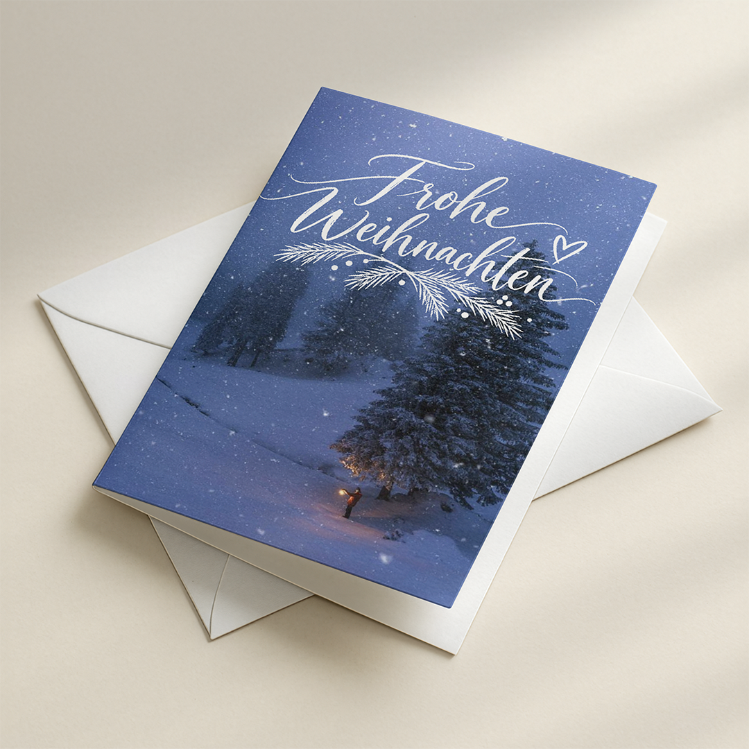 Gantrisch Forest – blank Christmas folding card, pack of 10
