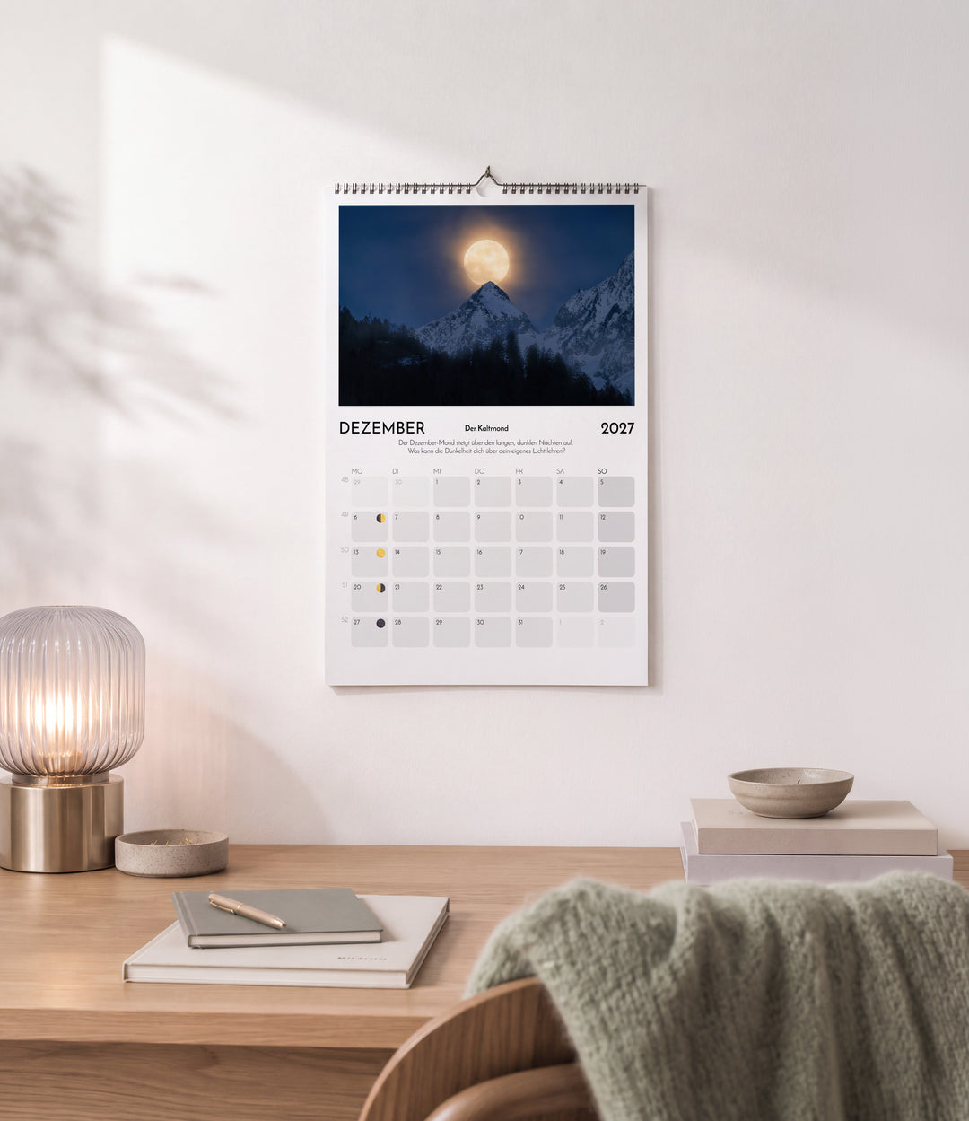 Ein Jahr mit dem Mond – Mond  Fotografie Kalender 2027 (deutsche Version)